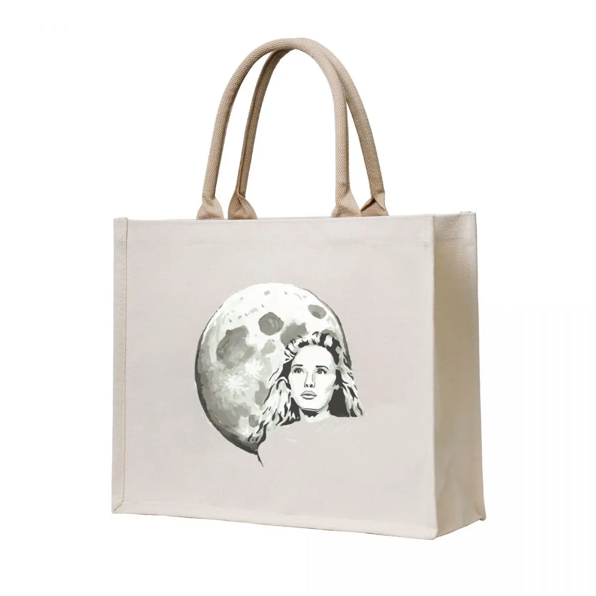 

Girl in the Moon Tote Bag canvas bags cute pouch bag canvas tote Canvas bag