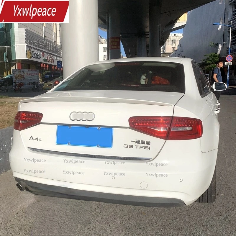 

Высококачественный спойлер из АБС-пластика для Audi A4 B8 2009 2010 2011 2012 2013 2014 2015 2016, Неокрашенный задний спойлер для багажника, Стайлинг автомобиля