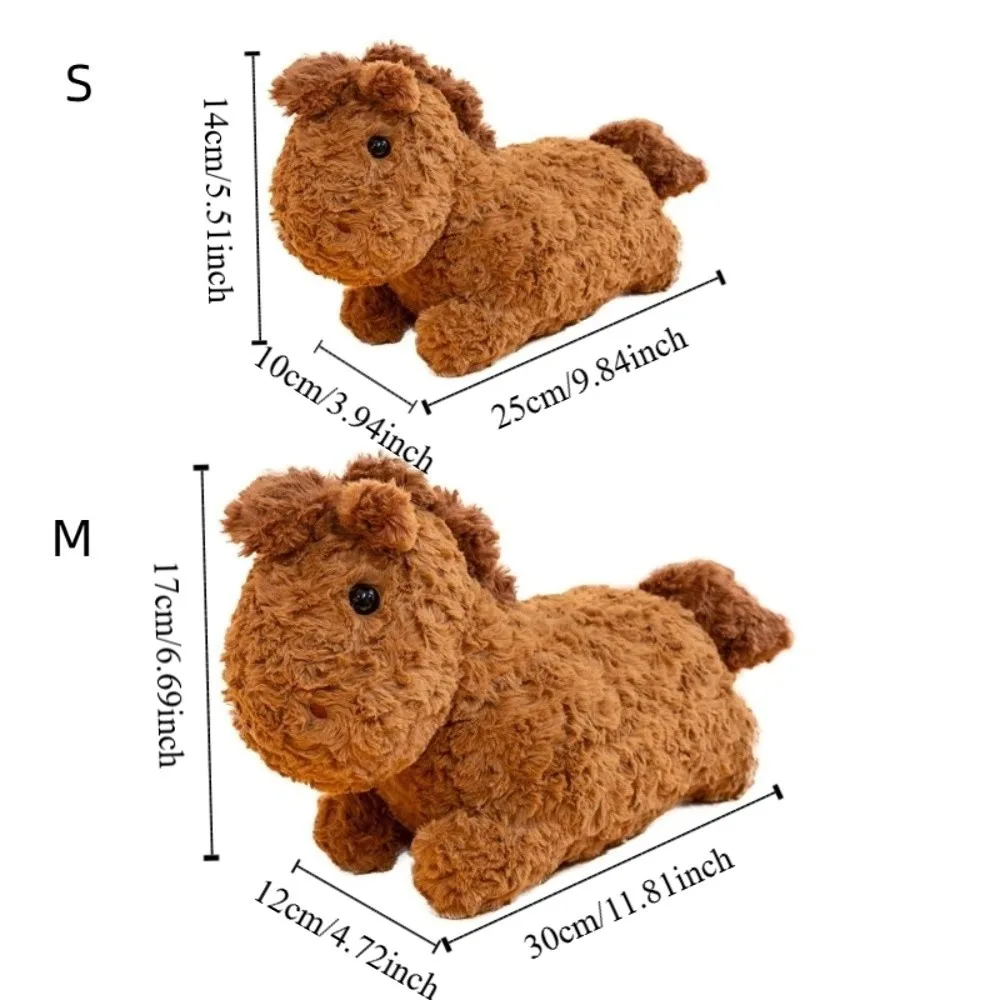 Zacht paard PP katoen vulling pluizig cartoon paard Kawaii mascotte dierenriem pony kinderen cadeau