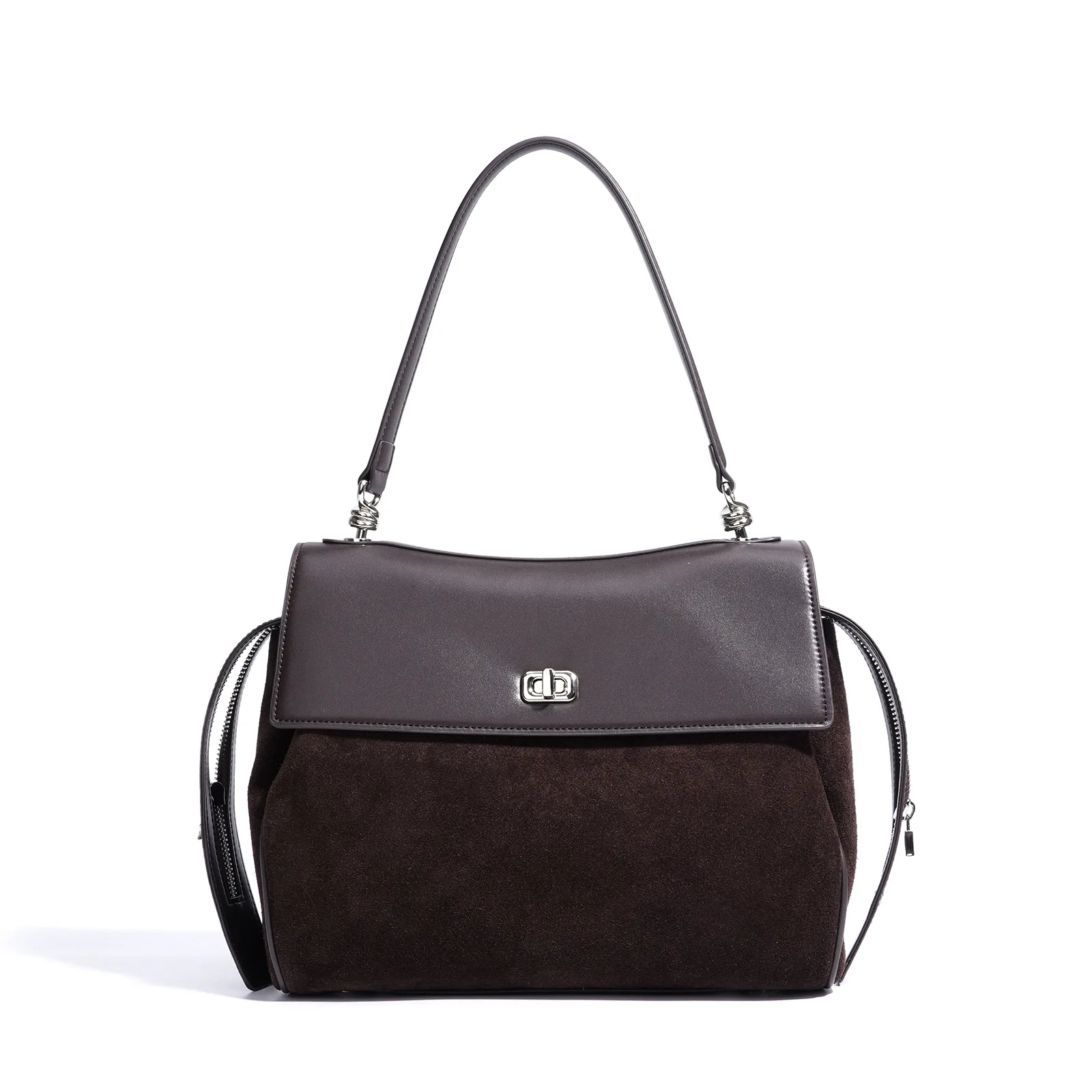 

Mendy Large Suede Women's Bag Genuine Leather Trendy 2025 Fashion Handbag for Ladies Shoulder Bag New Handbag New Arrival Goods