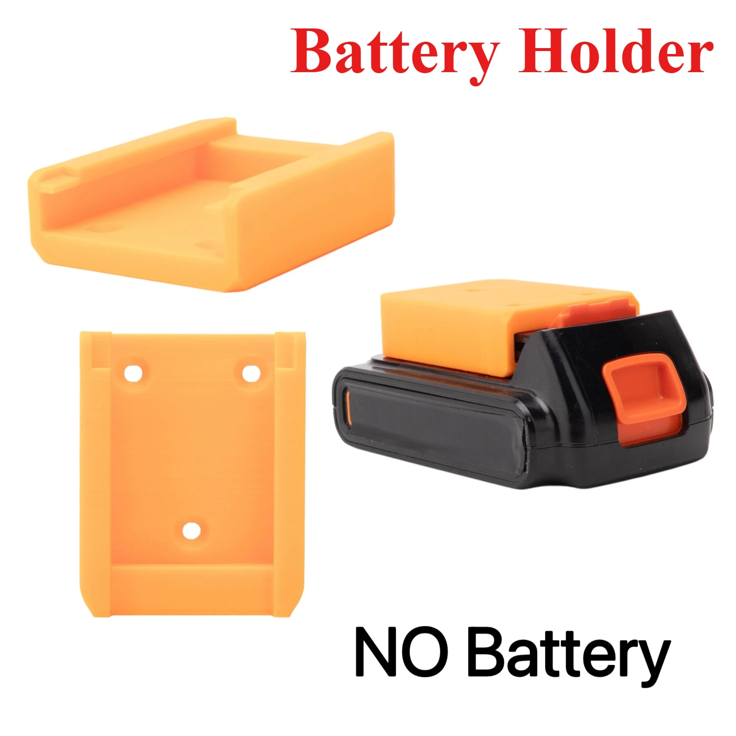 Battery Holder for BLACK&DECKER 20V Li-ion Battery Workshop Wall Mount Bracket Dock Holder Stand with Screw 1/3/6pcs(NO Battery)