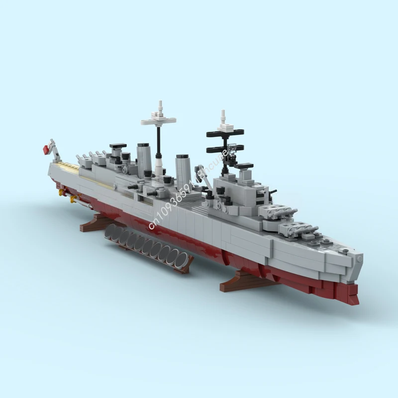 

MOC Custom HMS Belfast Ship Model Building Block Diy Creative Assembly Educational Bricks Toys Kid Gift
