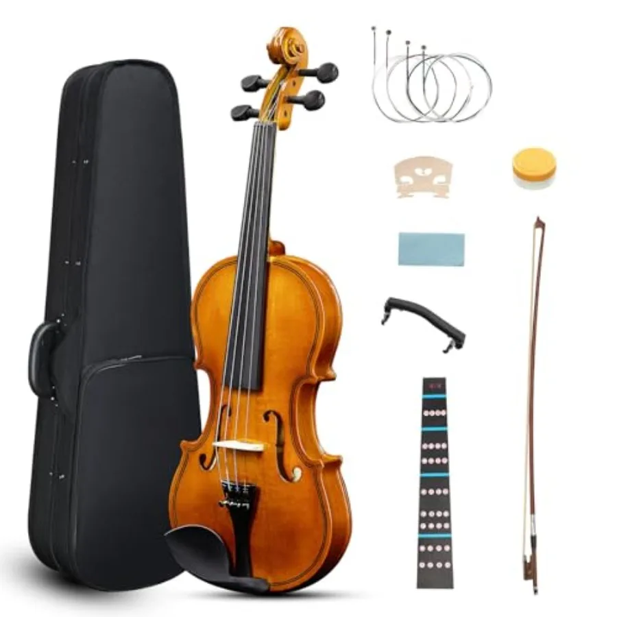 

Полноразмерная акустическая скрипка 3/4 с портативным чехлом, наклейками-табулатурами, полировочной салфеткой, набором для глушения звука и дополнительным комплектом струн для скрипки.