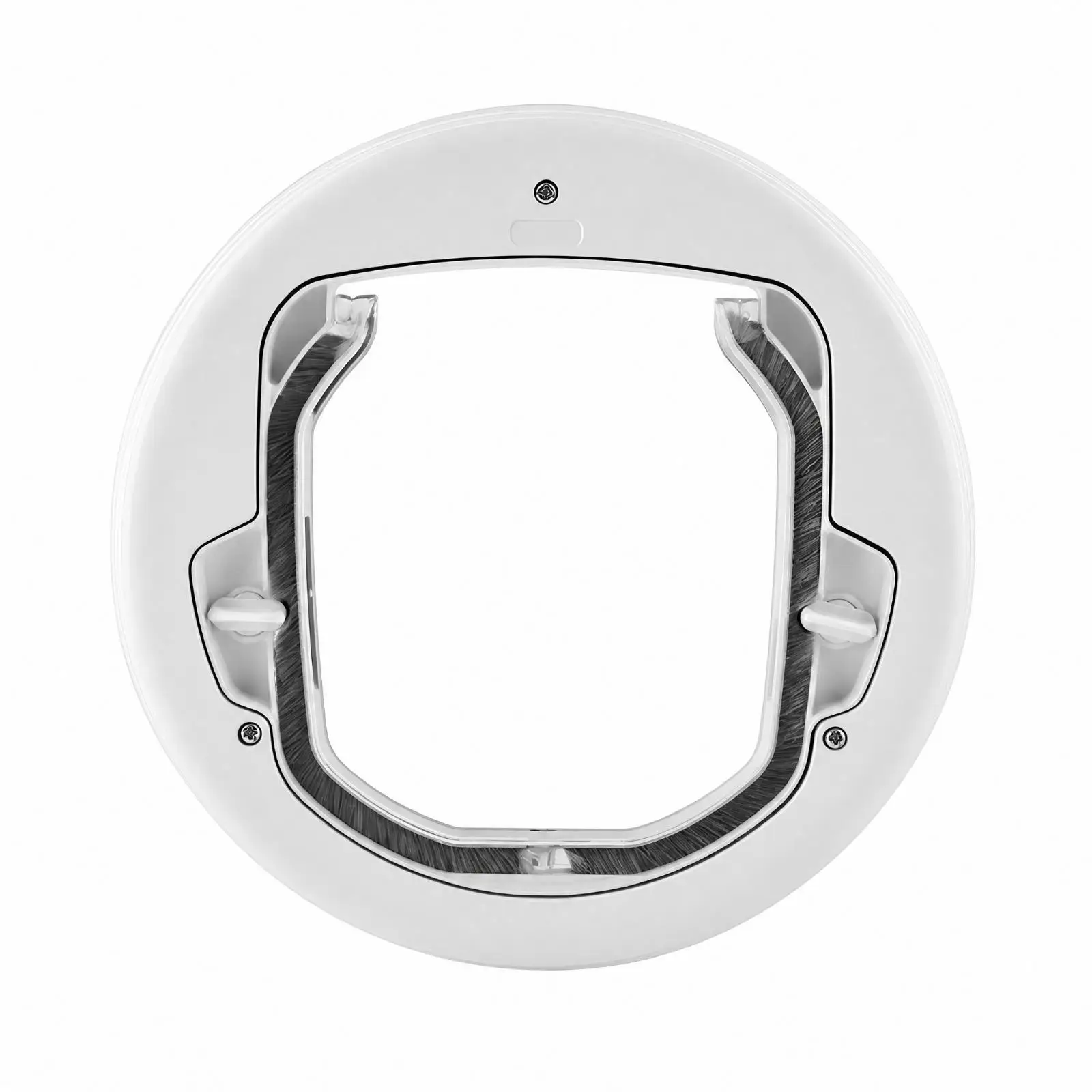 Round Pet Door for Cats Dogs with Wipe Clean Frame and Draft Blocking Brush Trim