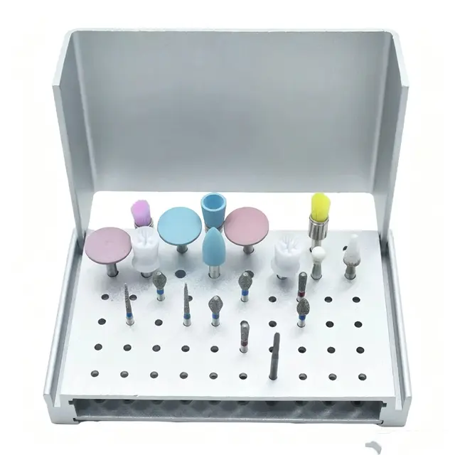 56 Holes Dental Bur Holder For High And Low Speed Dentistry Endo Box