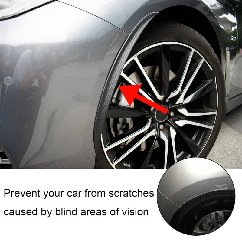 1 Pair Car Wheel Eyebrow Bumper Anti-Collision Strip Fender Arch Decor with Protection Stickers for Vehicle Body Protection - view 3