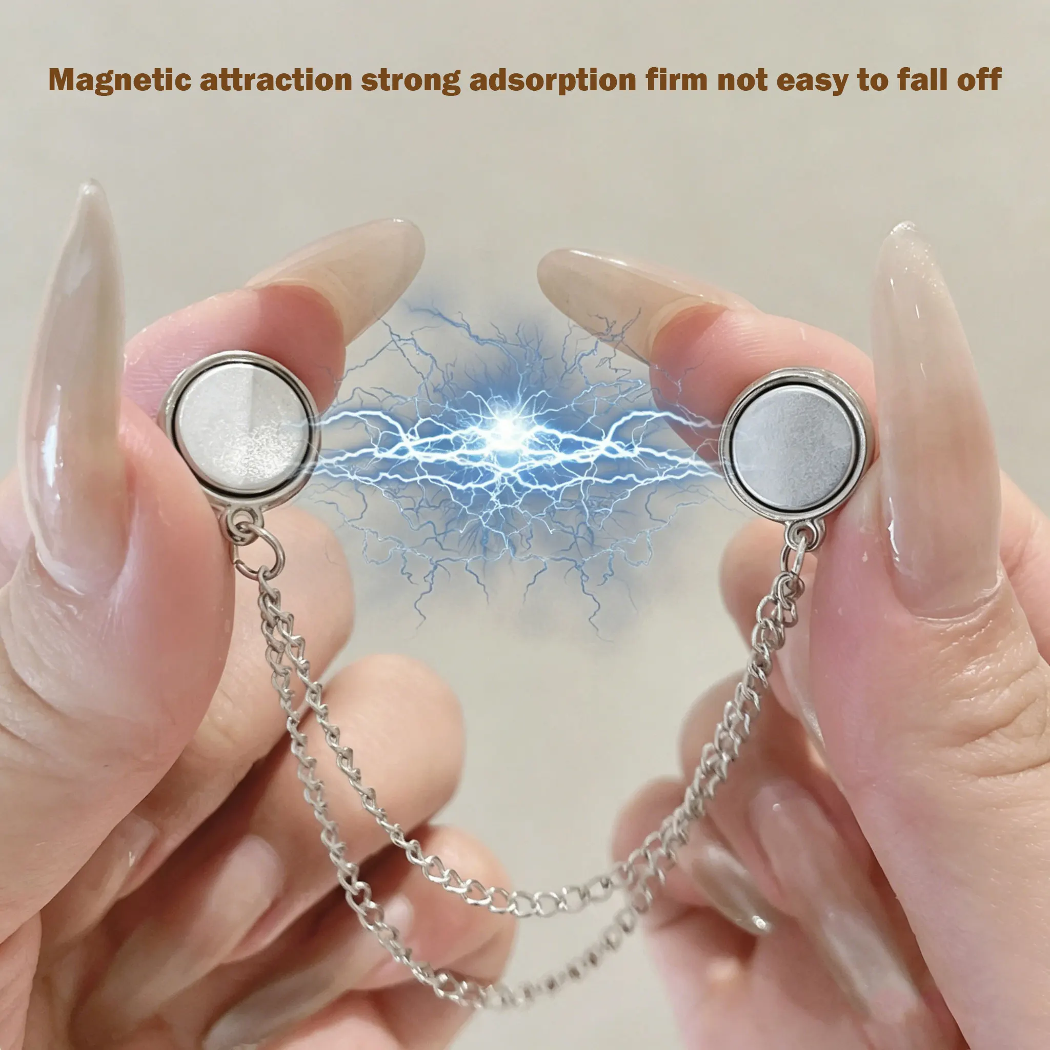 5 Stück magnetische Kleidungsclips, multifunktionale magnetische Knopfclips, nadellose Brosche-Clips für Damenkleidung, Strickjacken – Detail 6