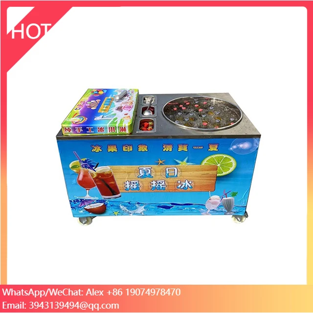 

Summer Commercial Colorful Handmade Ice Cream Equipment Beverage Smoothie Machine Thailand Cola Shake Ice Machine