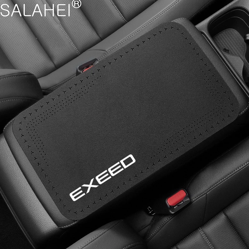 Leather Car Armrest Pad Center Console Box Cover Protector Cushion for Chery Exeed RX VX TX LX TXL Auto Interior Accessories