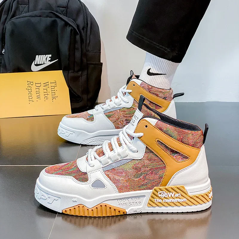 Scarpe casual dal taglio alto da uomo LiveDay Scarpe da ginnastica da corsa classiche da esterno resistenti all'usura Calzature da skateboard primavera autunno moda