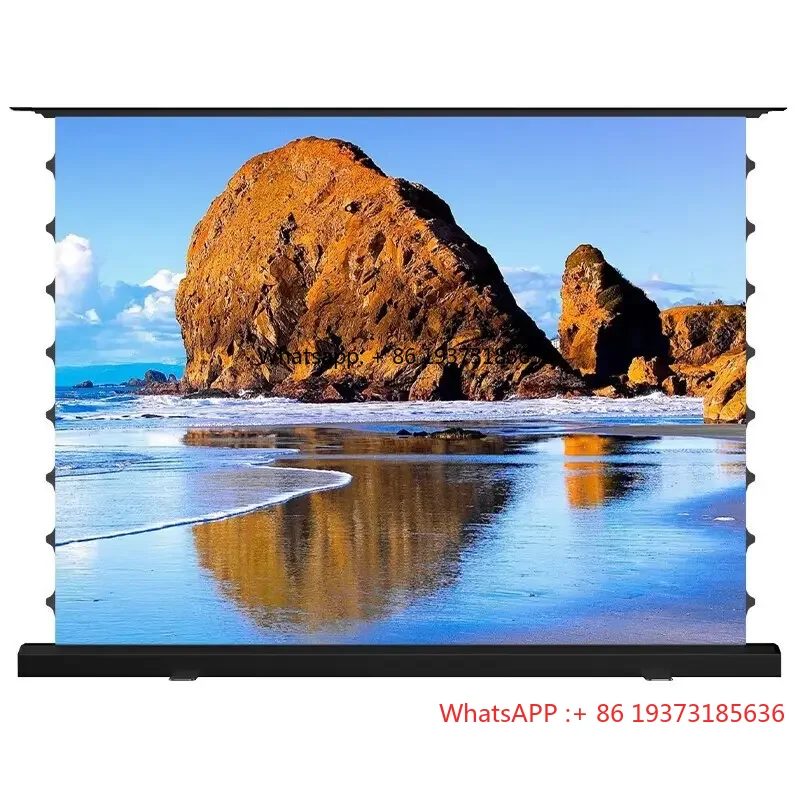 4k 3d 120 Inch Floor Rising Motorized  Long Throw Fresnel Projector Screen