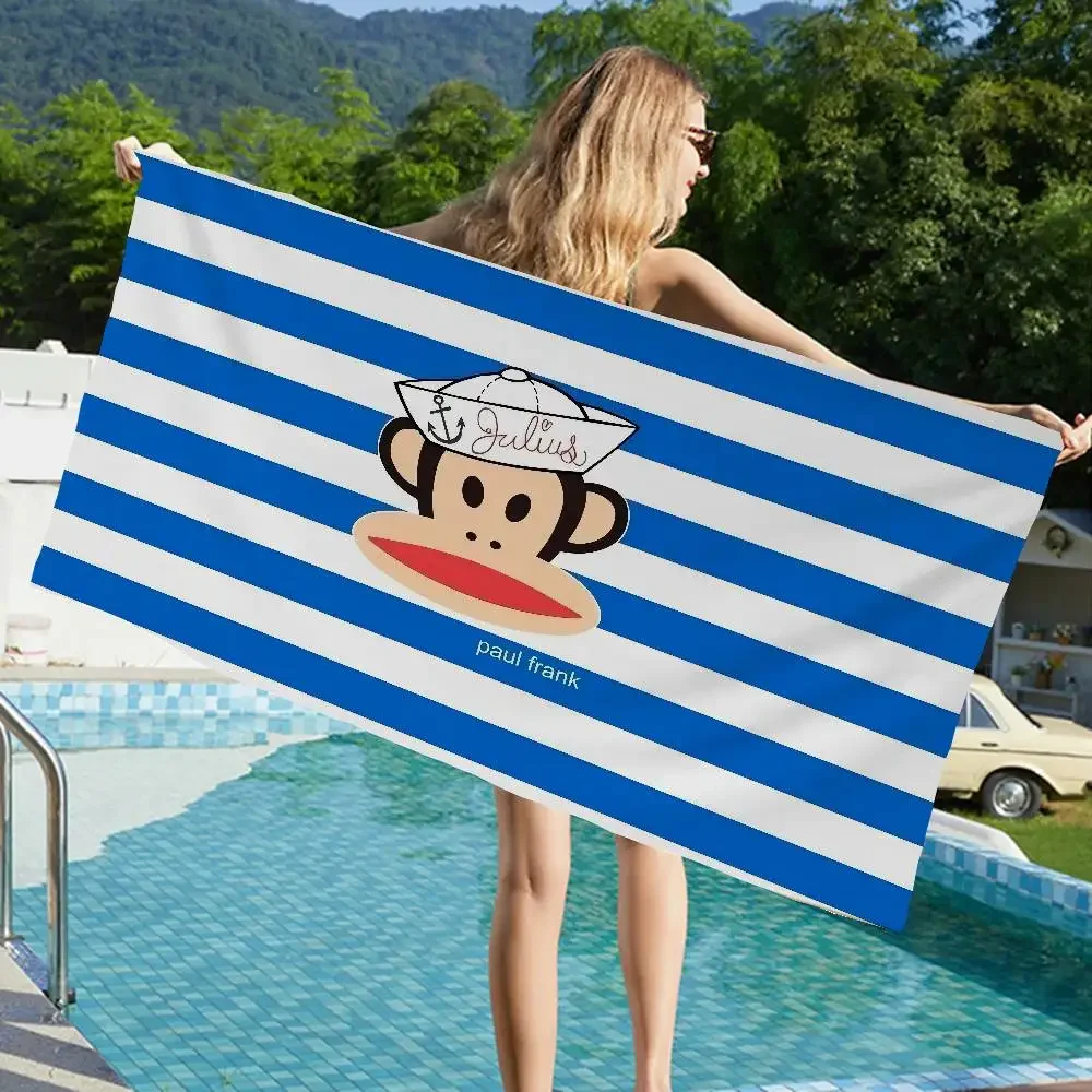 Character P-Paul F-Frank Beach Towel Colorful Bath Towels for Girl Microfiber Quick Dry Custom Sand Free Beach Yoga Spa Gym Pool