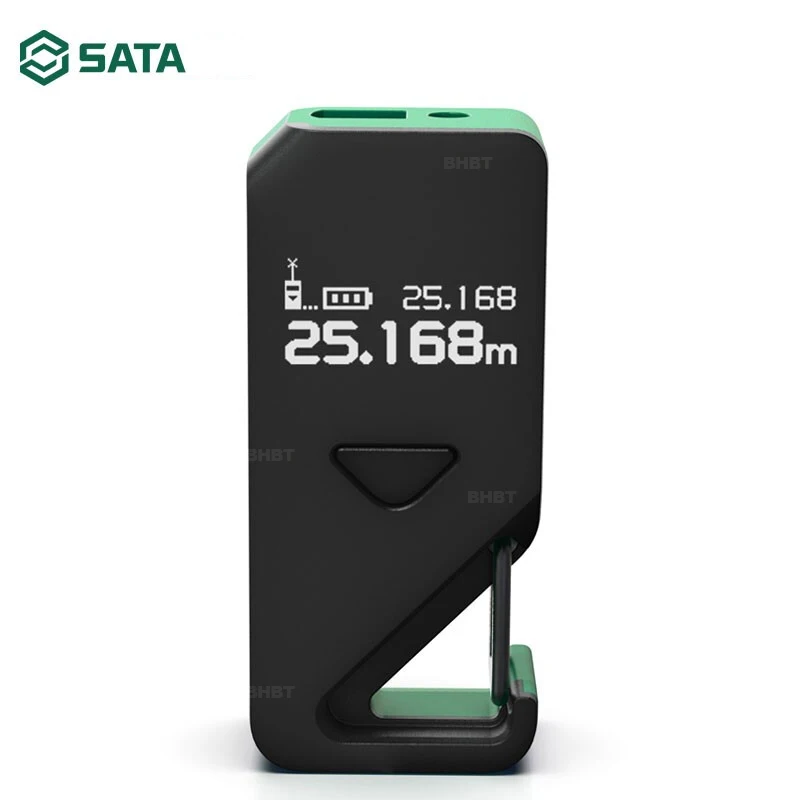 SATA Laser Rangefinder Mini Handheld Electronic Ruler Laser Distance Meter OLED Screen Dual Laser High Precision Measuring Tools