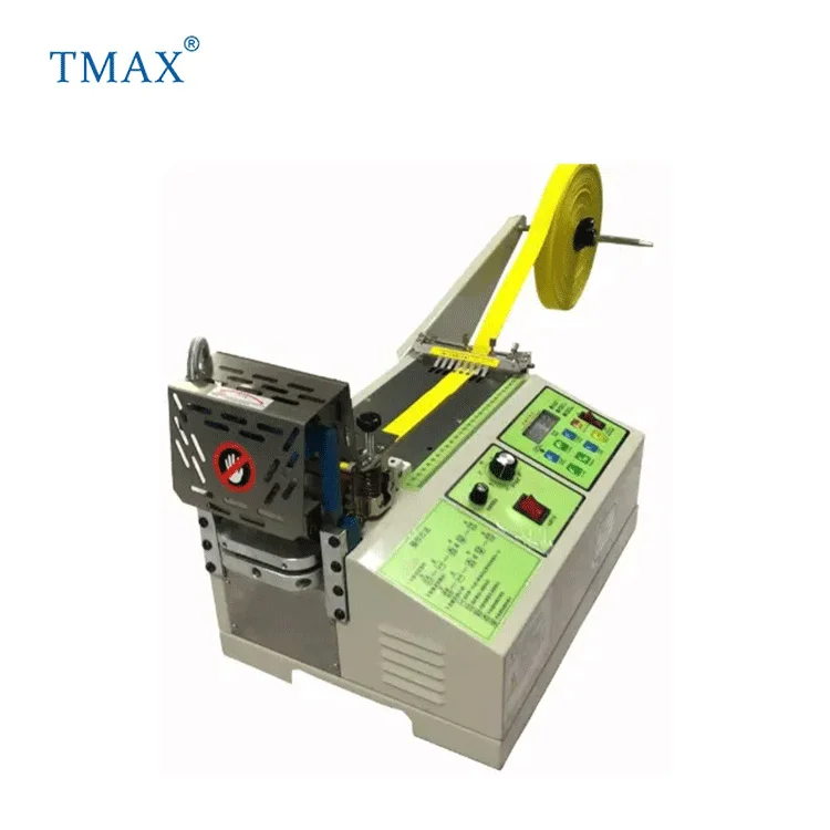 TMAX Brand Automatic Hot and Cold Strip Cutting Machine Cutter for Shoelaces Nylon Belt Strap Ribbon