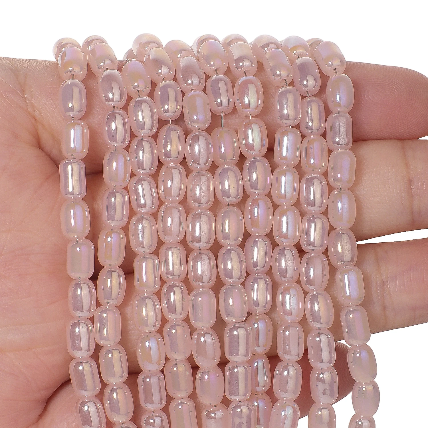 4 x 6 mm bunte zylindrische Porzellan-Kristall-Quarzperlen, glatte, einfarbige Glasperlen für handgefertigte DIY-Armband-Anhänger – Detail 30