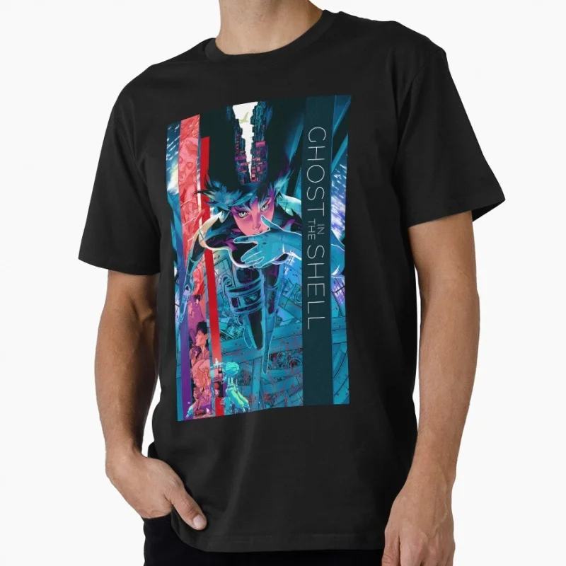 

Sci-Fi Manga Ghost In The Shell Anime T Shirt 0507 Cyberpunk Major Motoko Graphic Tee Y2K clothes All size Tops S-6XL