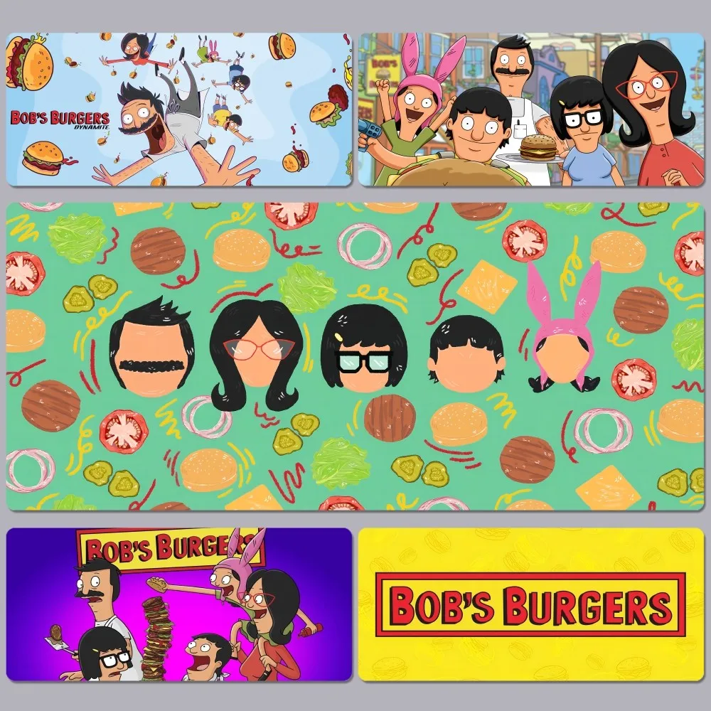 

B-Bobs Cartoon B-Burgers Mousepad Large XXL Thickened Mouse Pad Oversized Gaming Keyboard Notebook Table Mat