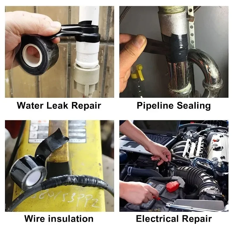 1/5 Rotoli Forte Impermeabile Arresto Perdite Sigillato Riparazione Nastro Isolante In Silicone Auto Adesivo Idraulico Nastri di Riparazione Tubi Elettrici