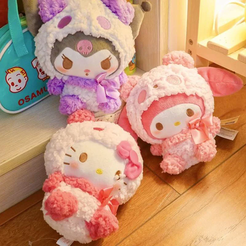 Kawaii Sanrio Cartoon Plushies Toy Hello Kitty Cinnamonroll Pochacco Kuromi Plush Doll Children's Christmas Birthday Present