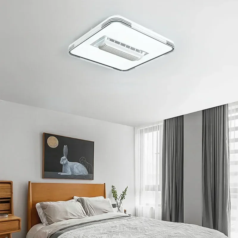 modern bladesess ventilador de teto com luz led quadrado e redondo sala de estar e jantar lampada silencioso e ventilador eletrico quarto lampada do teto cores 01