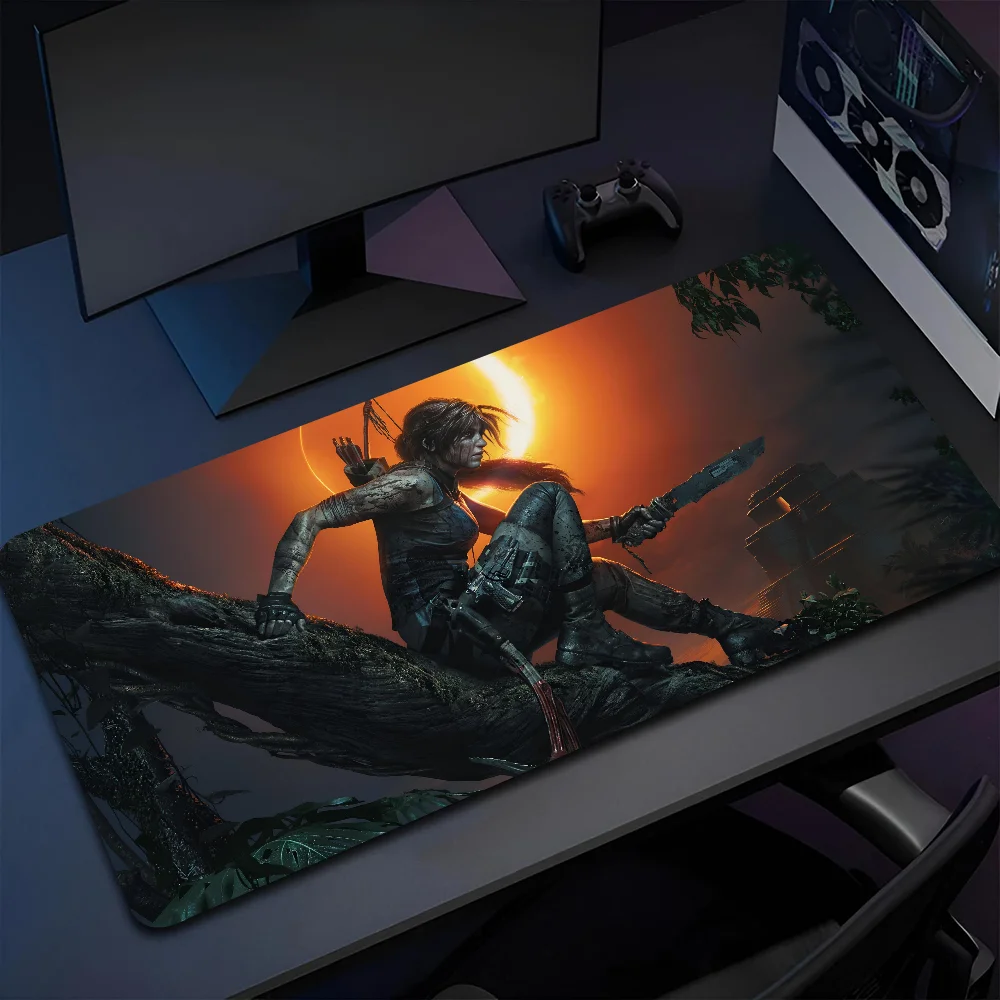 1pc T-Tomb Raider Non-slip Mouse Pad Suitable For Office Computers Laptops E-sports Game Desk Mats XXL Keyboard