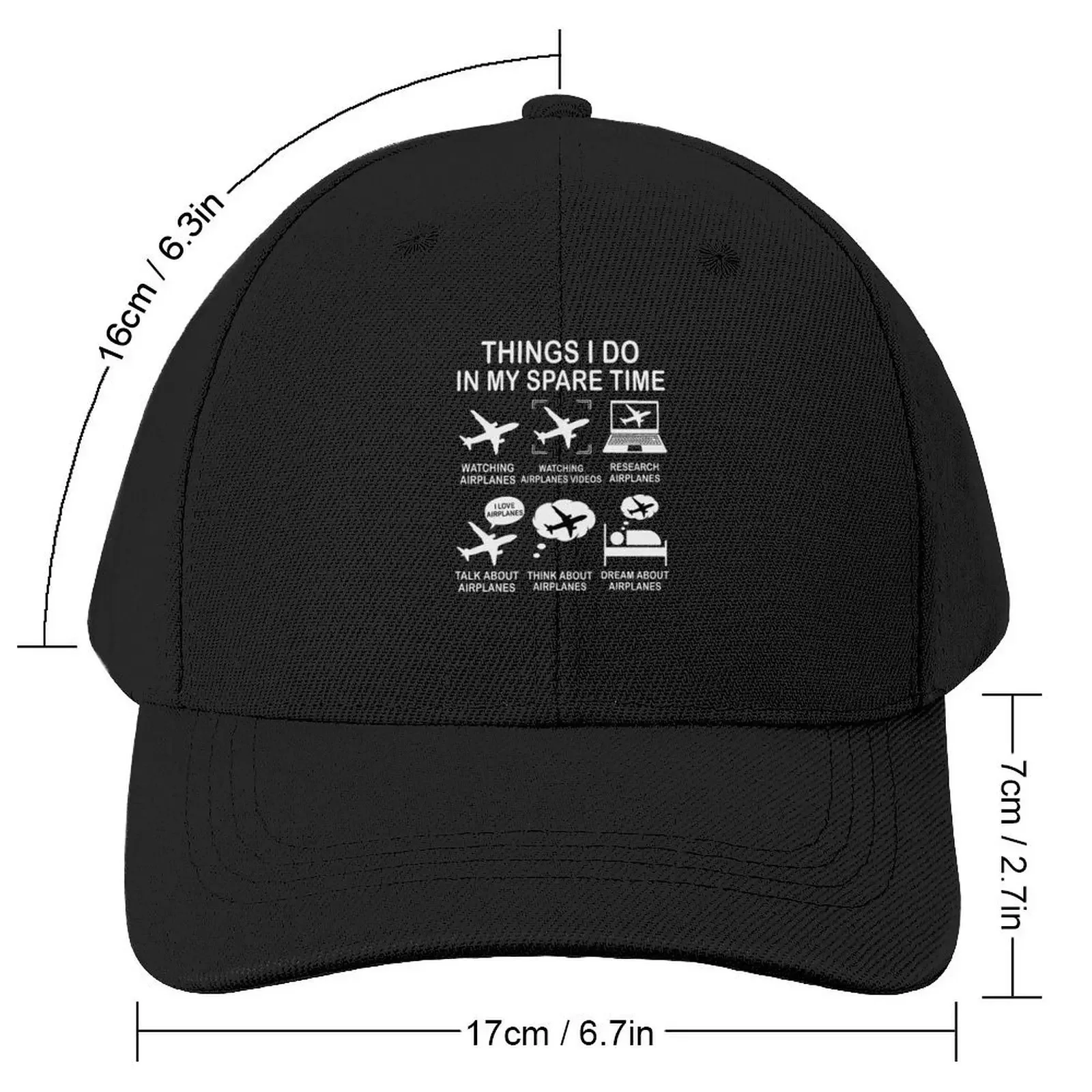 Things I Do In My Spare Time Airplane Aviation Funny Pilot Gift For Aiplanes Lover Baseball Cap