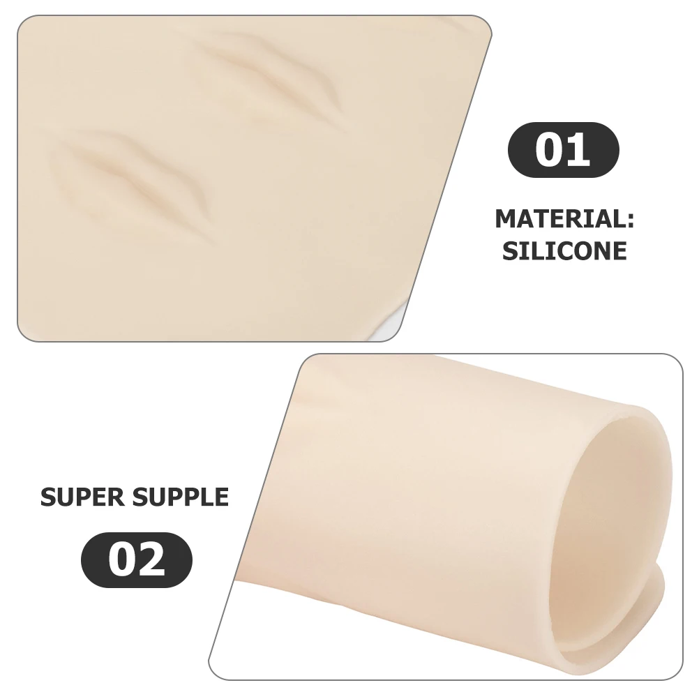 

Silicone Practice Skin for Lip Tattoos Beginner Fake Microblading Training Sheets Embroidered Practice Tattooing