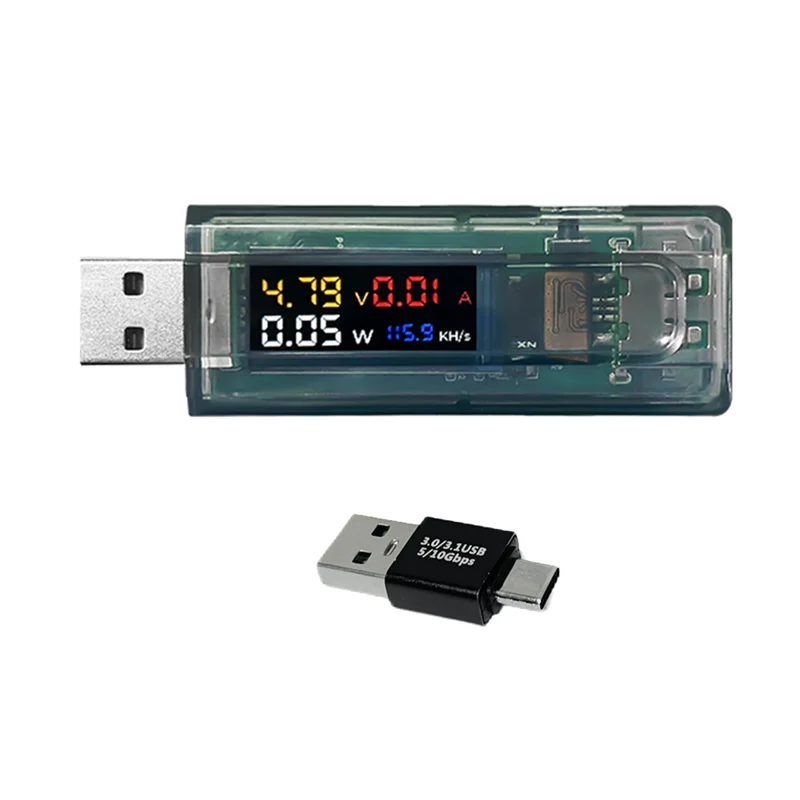 

Nmminer Miner 117KH/S USB Chain ESP32 Crypto Miner With Adapter BTC Solo Lottery Miner Ammeter USB-A Series Form Chain