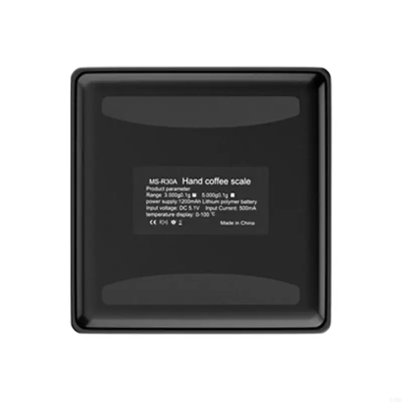L8RE Mini Balança Café com Temporizador para Café Espresso Despeje Sobre Café 2/3kg / 0,1g Recarregável à Prova D 'Água com