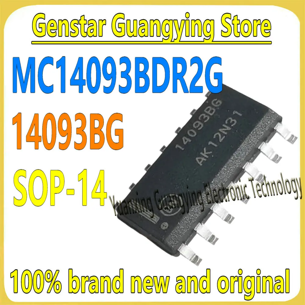 (2–10 pieces) MC14093BDR2G, MC14093BDR2, MC14093, 14093G, 4-channel, 2-input, Schmitt trigger chipset, 100% brand new