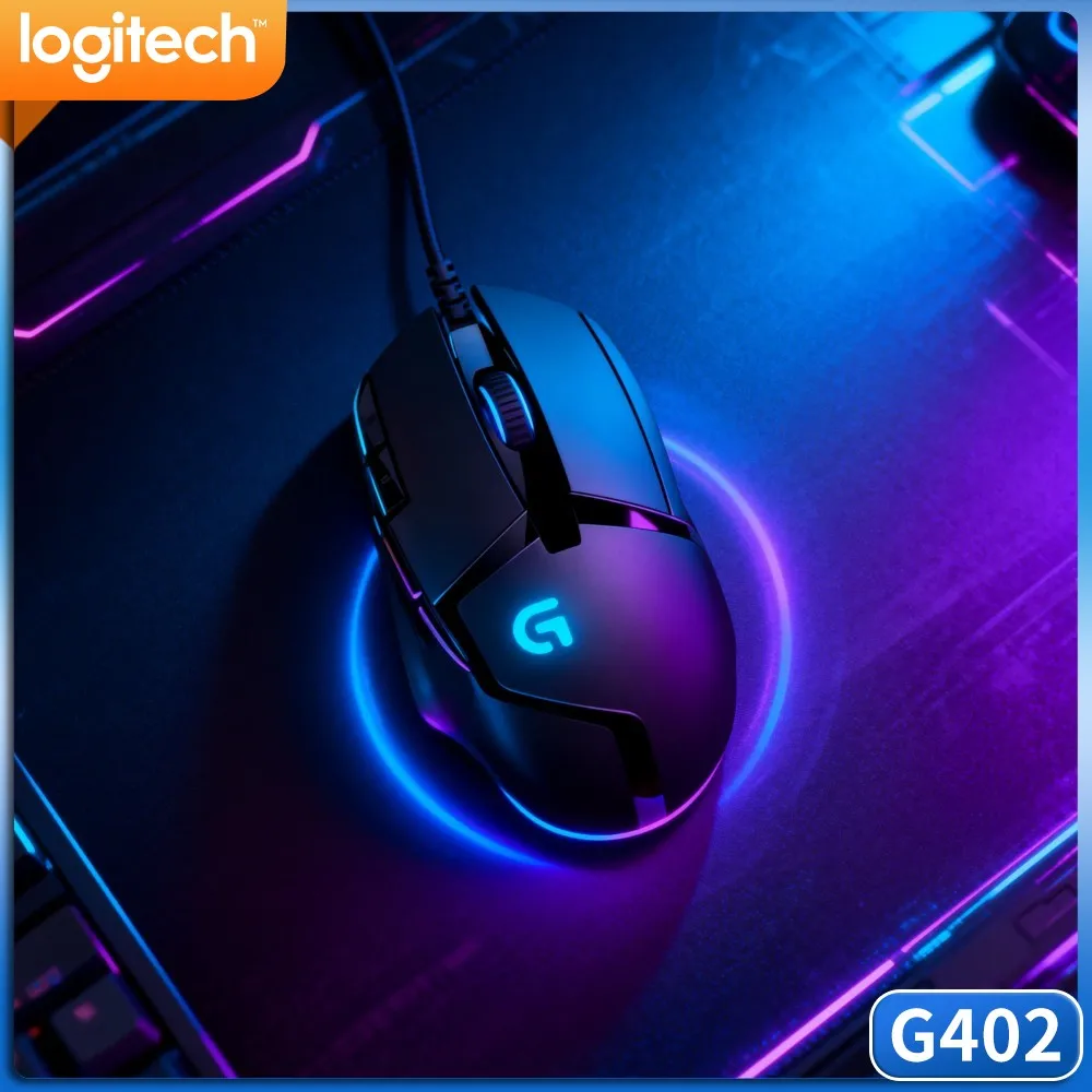 Logitech G402 Hyperion Fury Gaming Mouse Stable USB Signal Transmission 8 Custom Buttons For Office‑To‑Game Dual Usage