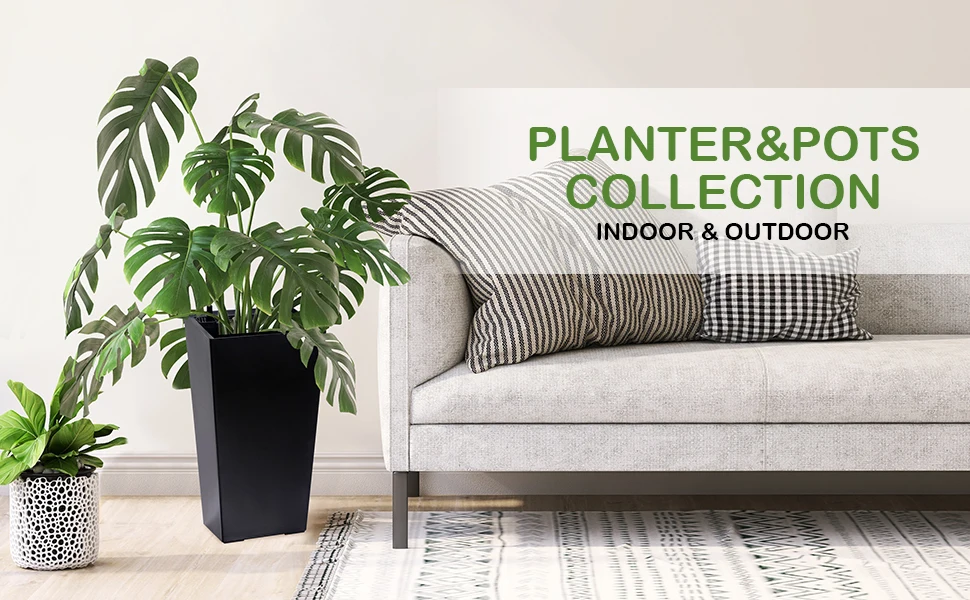 Tall Rectangular Planters Set of 2