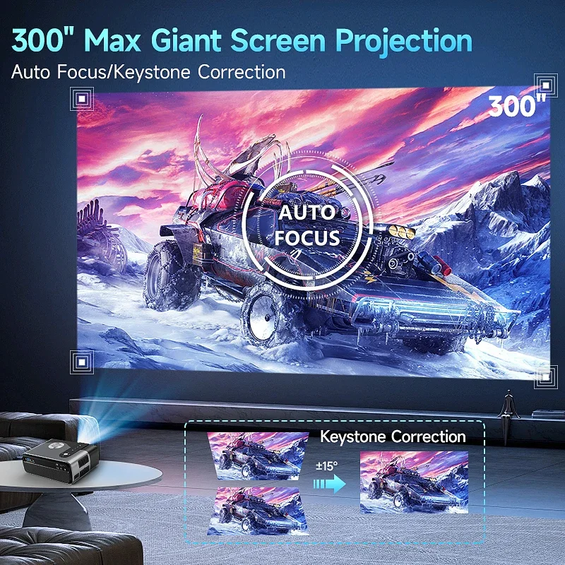 2025 Newest HD 4k 1080P Home Theater Android Smart Wi-Fi