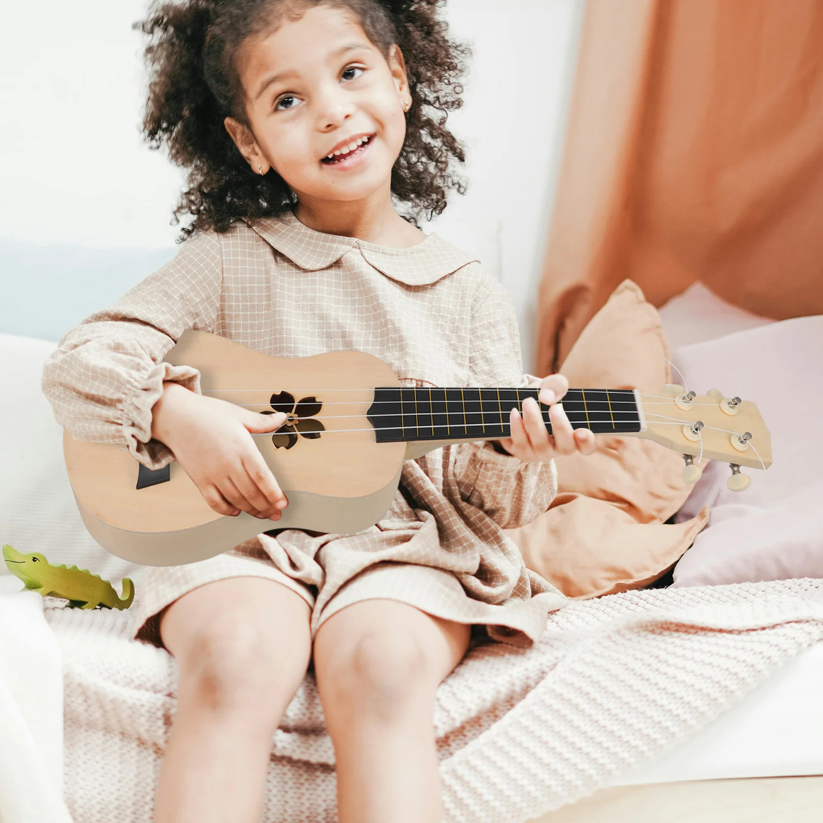 

DIY Guitar Kit Unfinished Ukulele Hand Painting Assembling Musical Instrument Quality Basswood Durable Safe Wearable