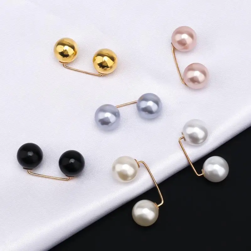5 Stück Perlen-Broschen-Pins, Pullover-Schal-Clips, Kunstperlen-Strass-Kragen-Sicherheitsnadeln für Damen- und Mädchenkleidung, Kleider-Accessoires – Detail 4
