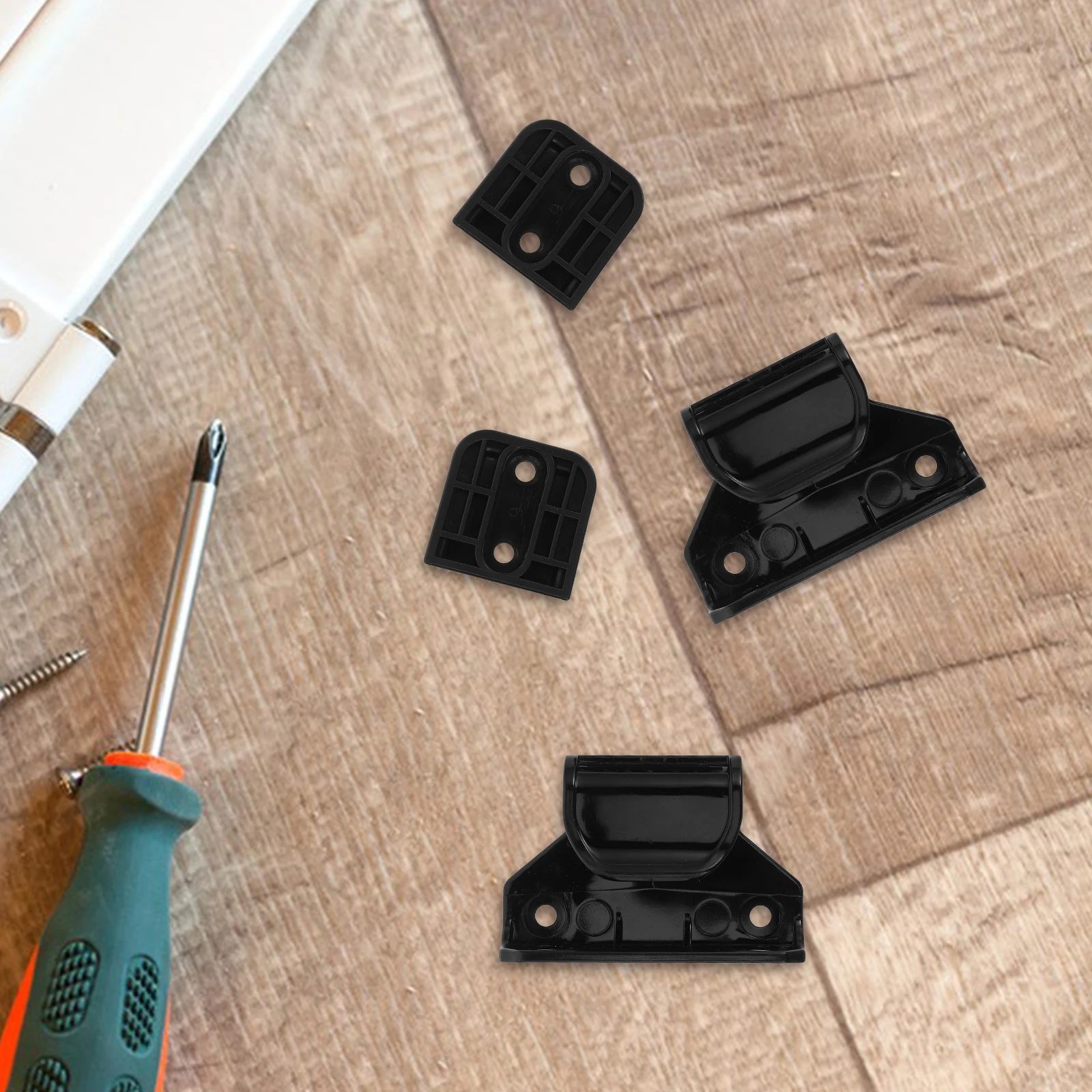 

1 set Baby Gate Fence Accessories Retractable Door Hardware for Indoor Doorways Black Repair Stair Part Dog Safety Pet Latch Kit