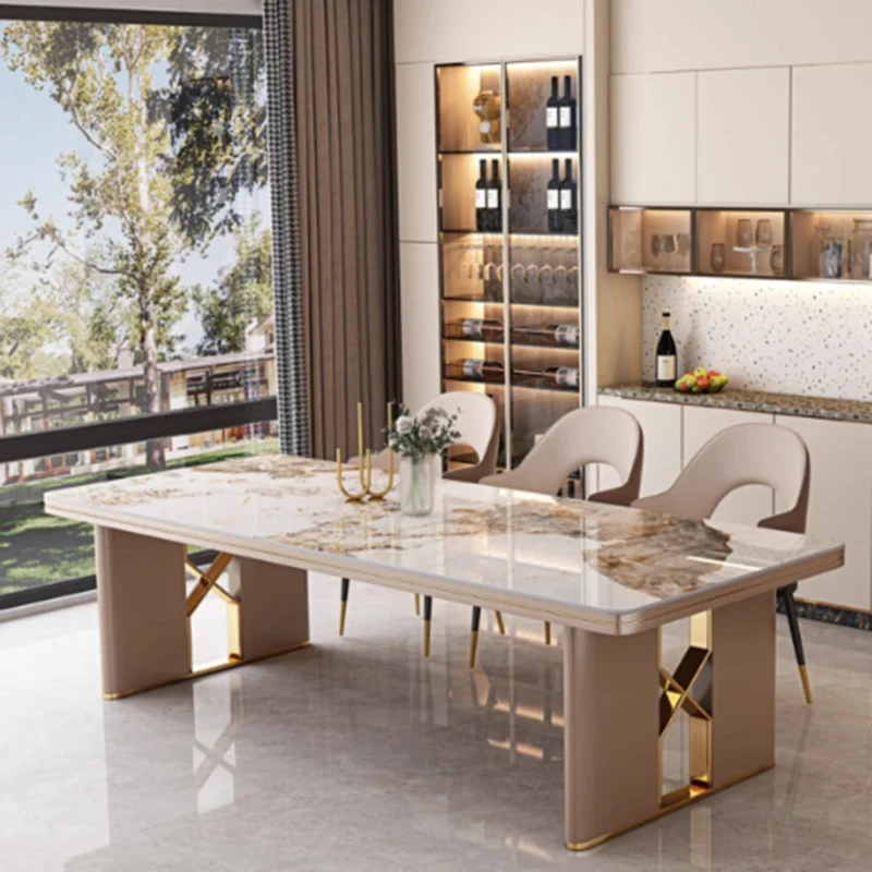 Luxury Extending Dining Table Nordic Modern Wood Kitchen Dining Table Designer Chairs Mesas De Comedor Living Room Furniture