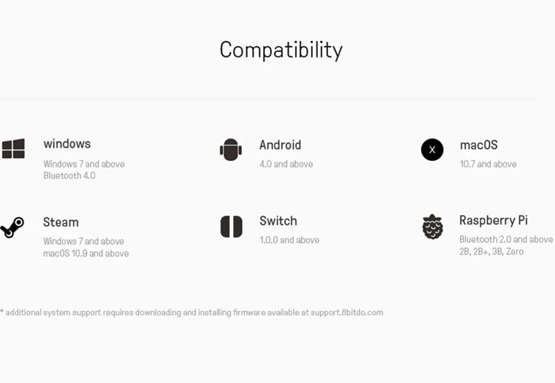 닌텐도 스위치용 블루투스 게임 패드, 세가 제네시스 메가 드라이브 스타일, PC macOS 스팀 및 안드로이드 컨트롤러용, 8Bitdo M30