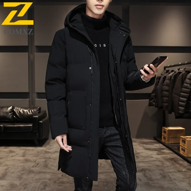 COMXZ الكلاسيكية مقنعين الرجال وسادة مبطنة تخفيف العمل سميكة الدافئة سترة الترفيه ارتداء اليومي دافئ خفيفة الوزن الشتاء سترات جديدة