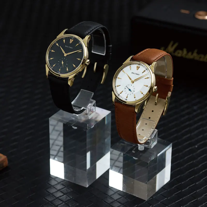 Baltany S4101 Retro Dress Watch Man 38.5MM Light Gold Watch Sapphire Crystal ST1701 Automatic Mechanical Watch For Man Luxury