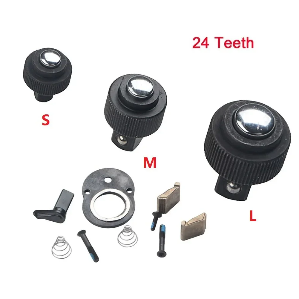 Spanner Parts Ratchet Wrench Ratchet Repair Kit Part Parts Socket Wrench Spare 11pcs 24 Teeth Amphibious Spanner Black