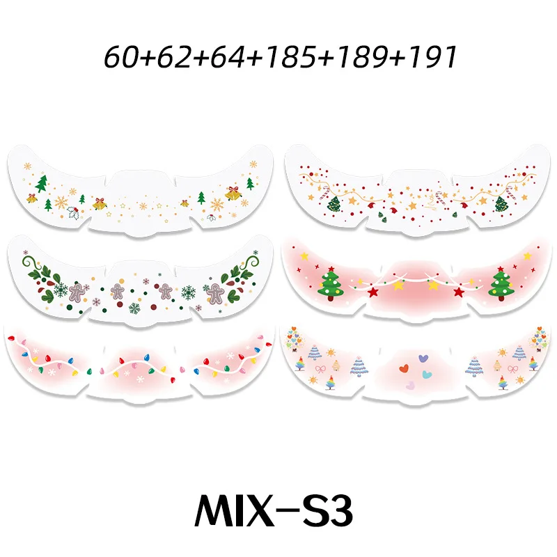 6pcs Hot Stamping Freckles Temporary Tattoo Stickers for Party Patches Metallic Golden Silver Fake Face Stickers Face Makeup