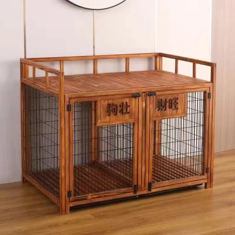 

Large and medium-sized dogs in dog cages Indoor with toilet separation Bold Household dog cage