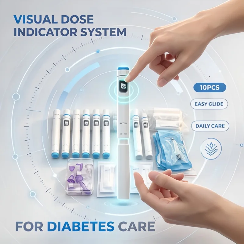 10Pcs Easy Glide Insulin Pen Visual Dose Indicator, Daily Injection Aid for Diabetes Care, No Drugs