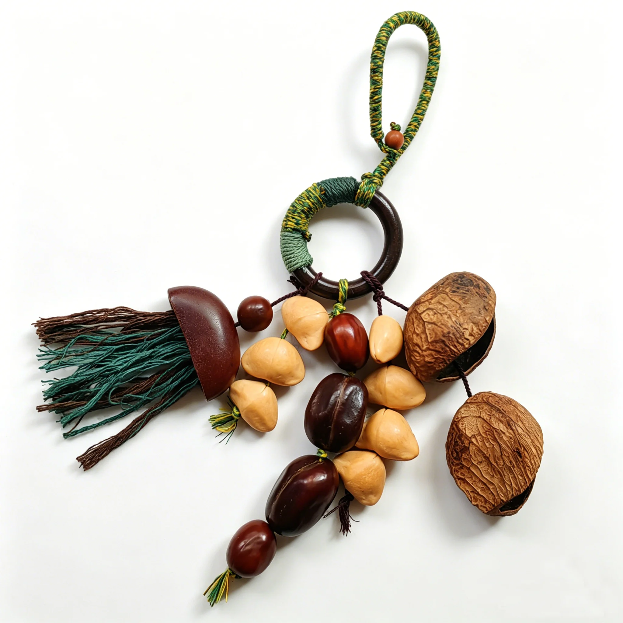 Witch Bells for Door Knob Protection beaded bells Wind Chime Natural Fruit Shell pendant Witch Decor good fortune