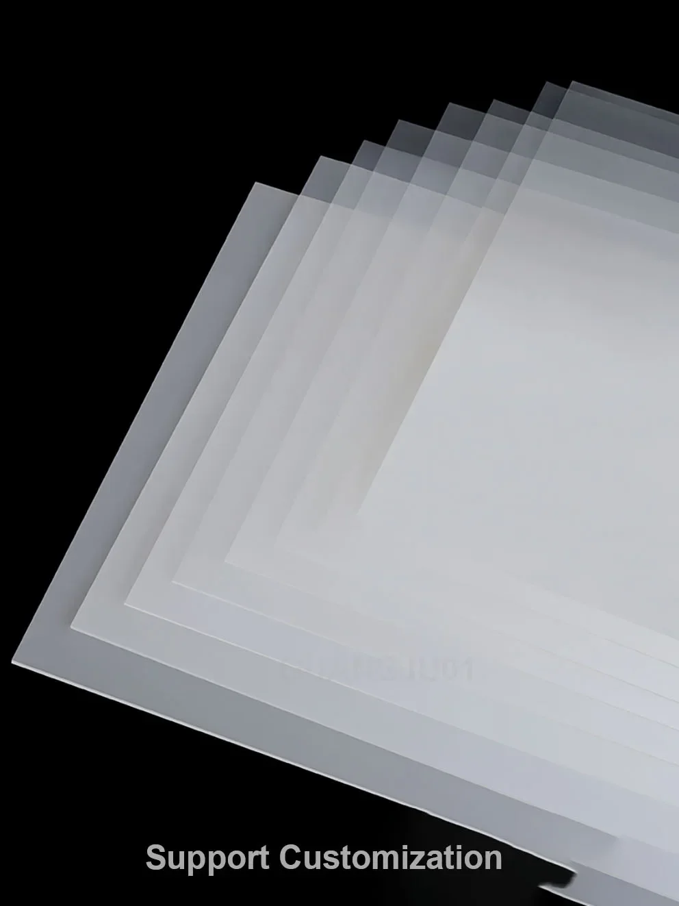 Frosted Translucent PP Plastic Sheet  100x200 210x297 200x300 300x400mm Thickness 0.3/0.4/0.5/0.6/0.8/1/1.5/2mm