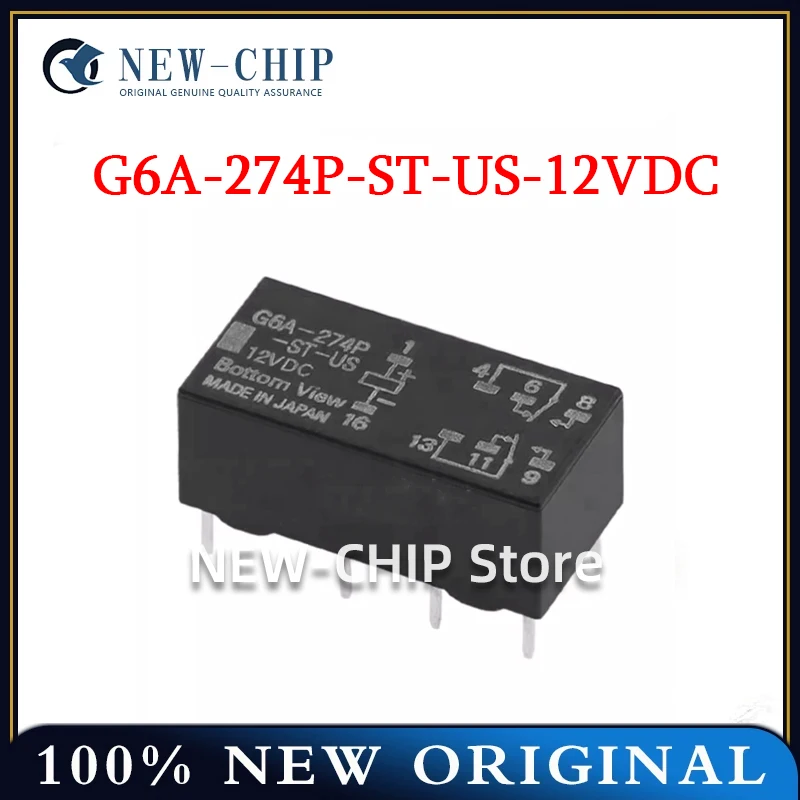 

2PCS-100PCS/LOT G6A-274P-ST-US-12VDC DIP-8 8 Foot 2A two open and two closed New original G6A-274P-ST-US