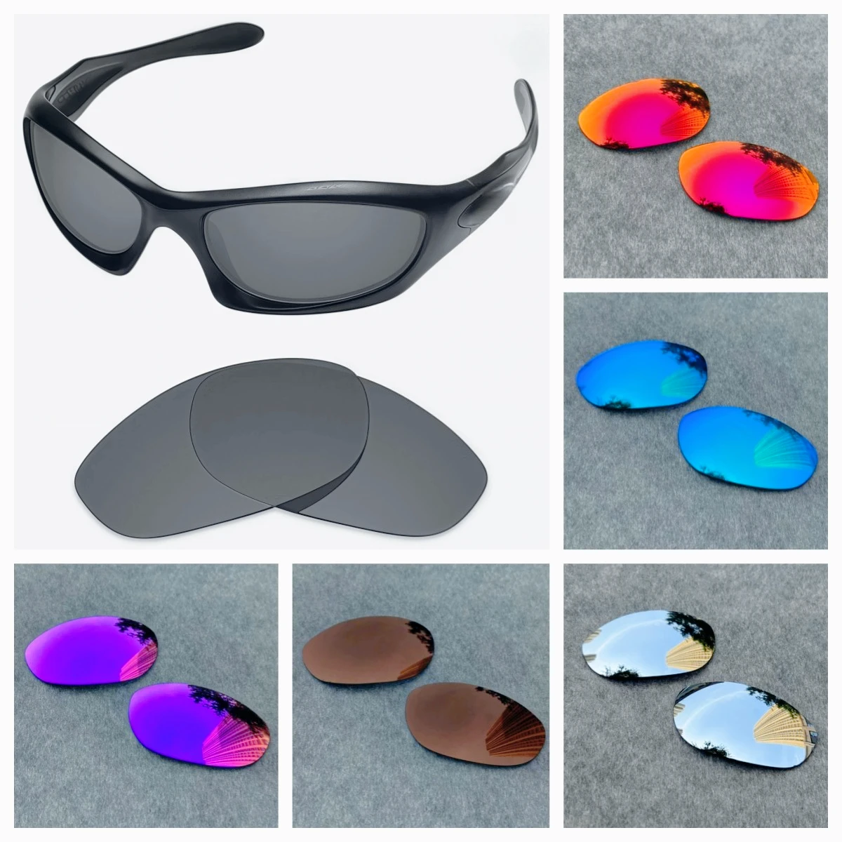 

Hokklo Anti-Scratch Polarized Replacement Lenses for Oakley Monster Dog Sunglasses Thickness of 1.2mm
