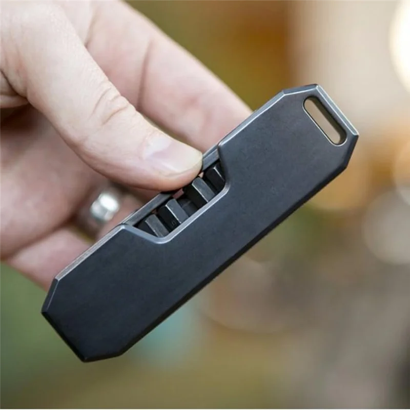 AT19-Pocket Tool Set, Black Metal Multi-Tool, Outdoor Everyday Carry Utility Tool Outdoor Handy Tools