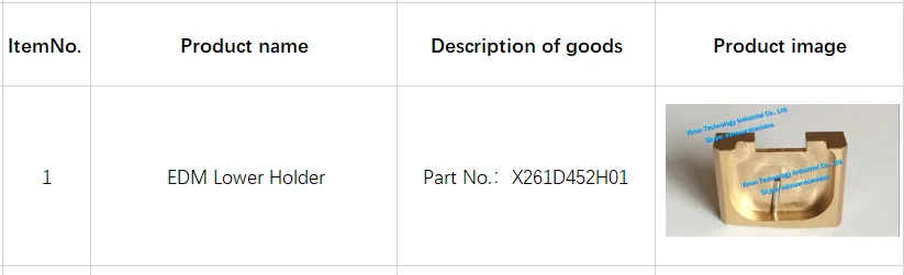 

X261D452H01 Нижний держатель электроэрозионной электроэрозионной обработки M470-1 Источник питания для станка с ЧПУ M009 DWC-CX FX RA Набор из 2 предметов